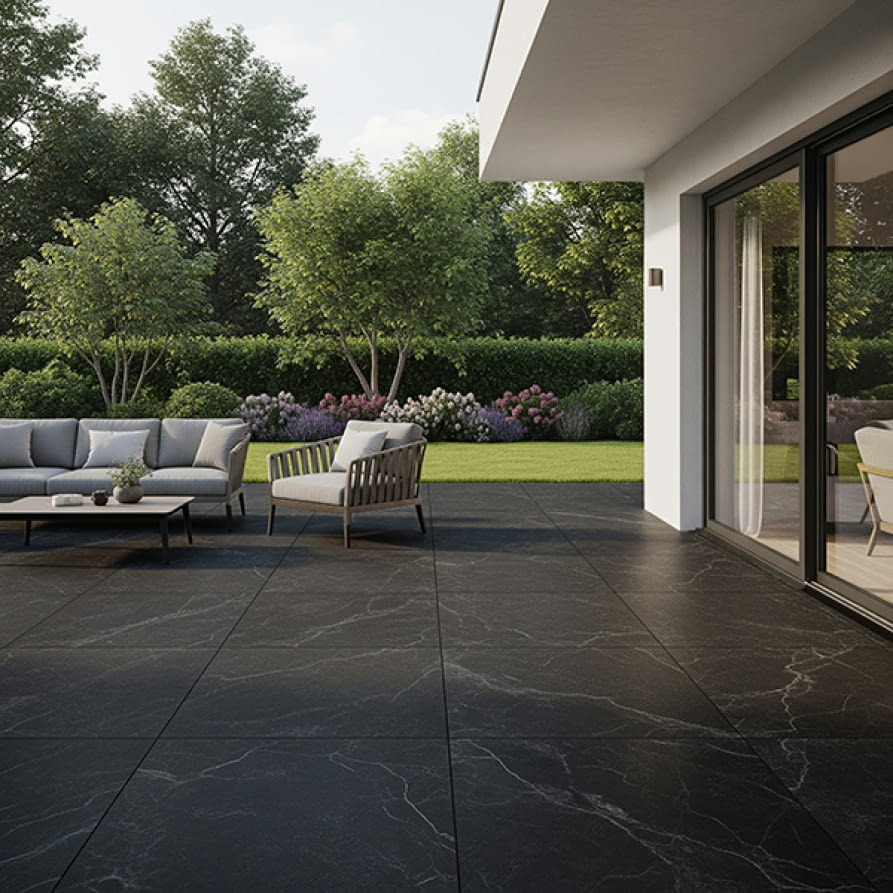 Marbella Negro Mat MEGACER 60x60x2 - Image 2
