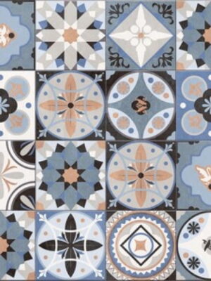 Patchwork Blue Dekor Mat 30x45